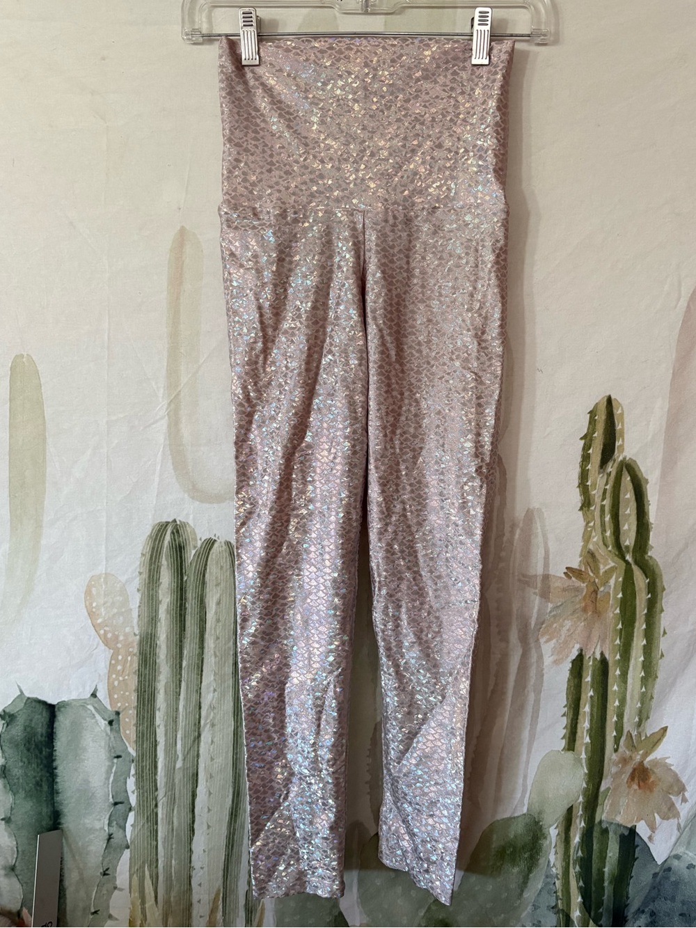 Emily Hsu Designa High-Waist Shimmery Mermaid  Leggings 🌵XS